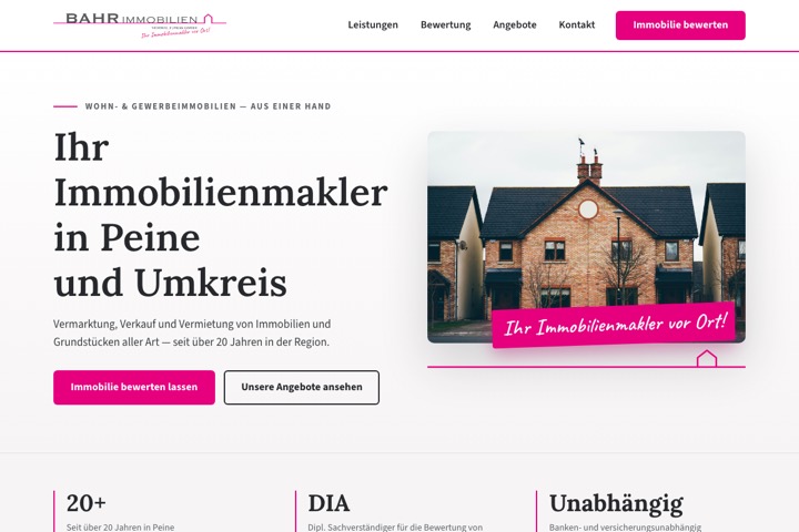 Relaunch: Bahr Immobilien