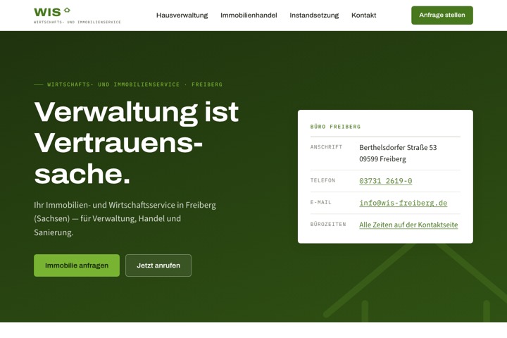 Relaunch: WIS GmbH